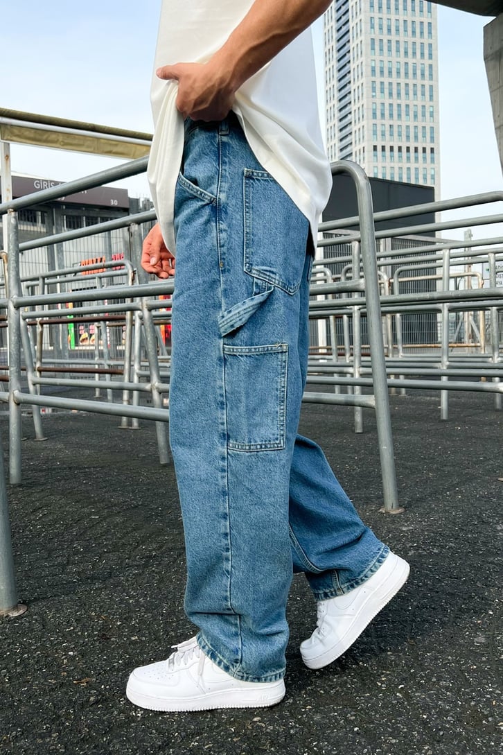 Cep Detaylı Mavi Regular Fit Jean
