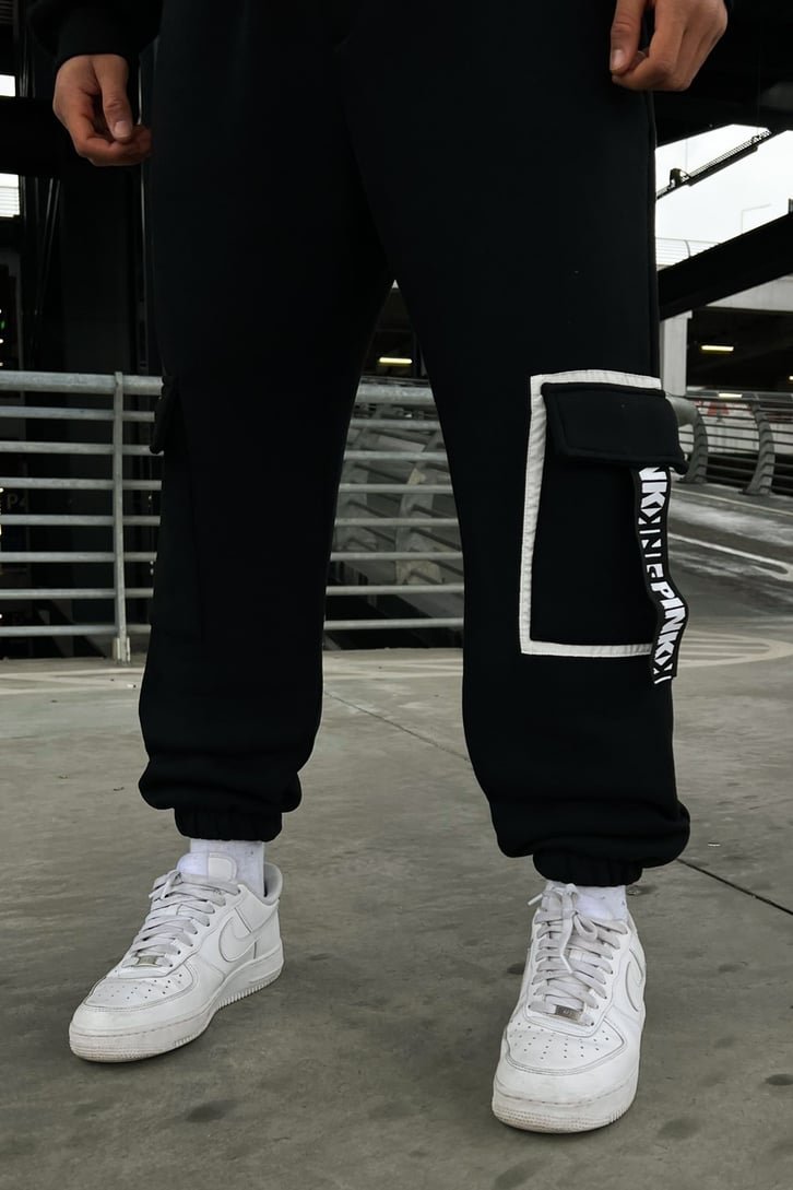 Cep Detaylı Siyah Jogger Fit Eşofman
