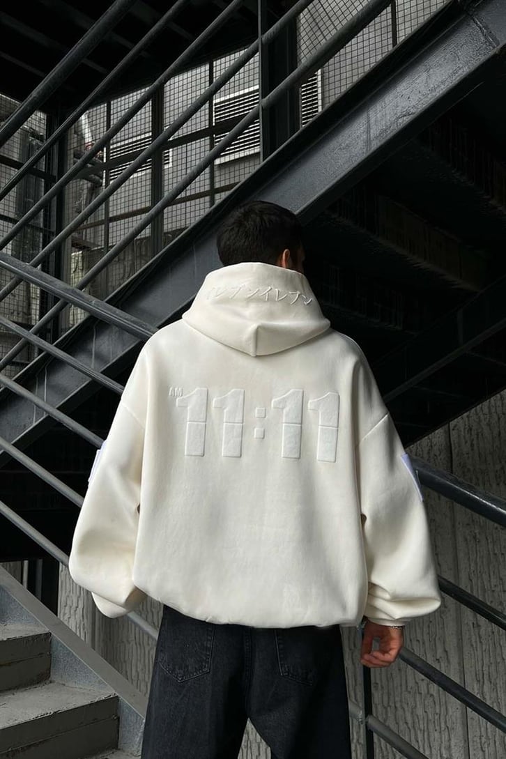 Cep Detaylı Taş Rengi Oversize Sweatshirt
