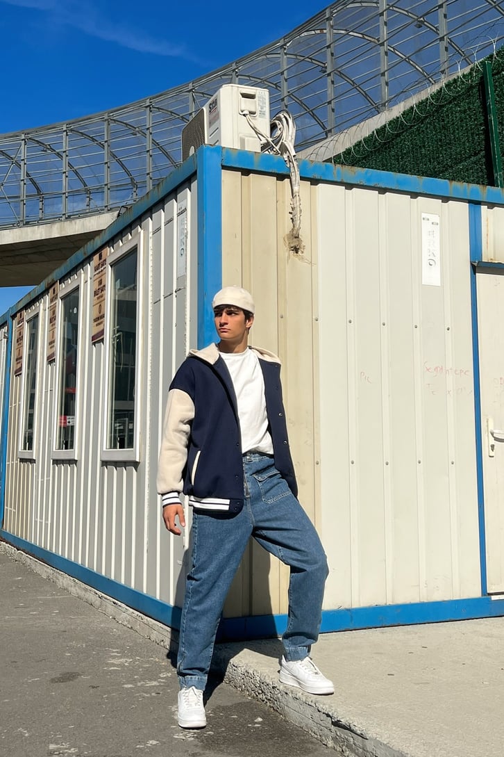 Cep Detaylı Zip Mavi Regular Fit Jean