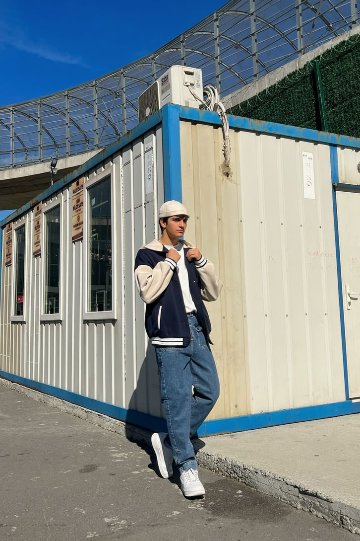 Cep Detaylı Zip Mavi Regular Fit Jean