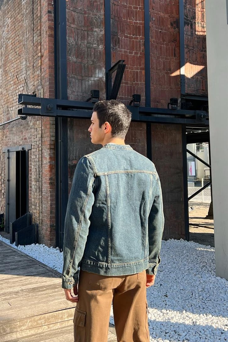 Cep Detaylı Zipper Kot Ceket