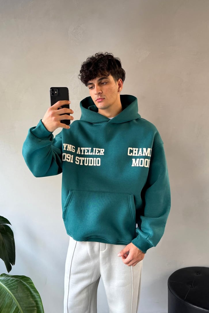 Champ Mood Baskılı Hoodie