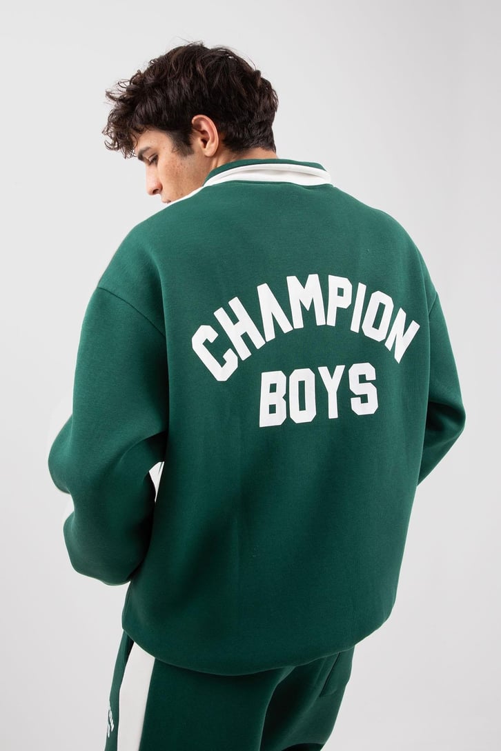 Champion Boys Baskılı Yeşil Eşofman Takımı