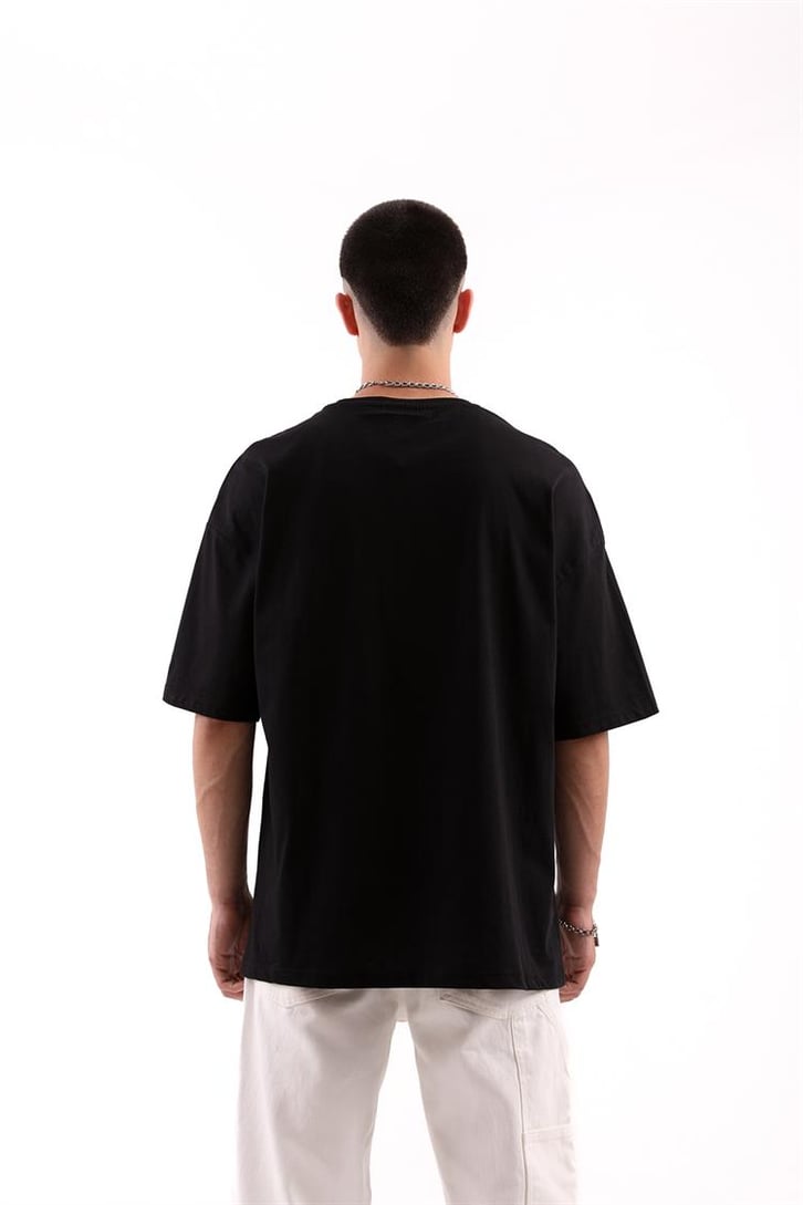 Champs Set Baskılı Mavi Oversize Tshirt