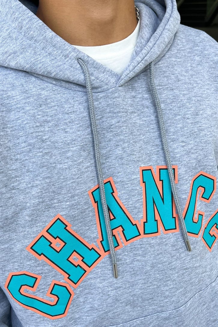 Change Baskılı Gri Melanj Oversize Sweatshirt