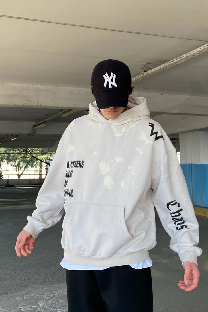 Chaos Tie-Dye Oversize Printed Hoodie