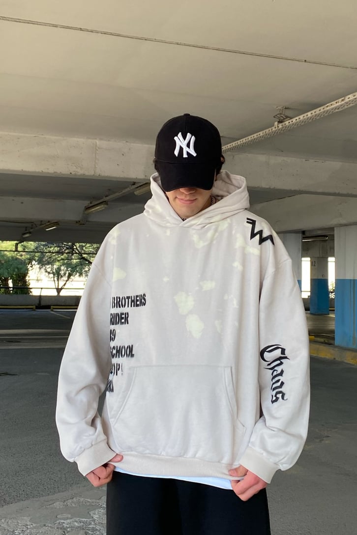 Chaos Tie-Dye Oversize Printed Hoodie