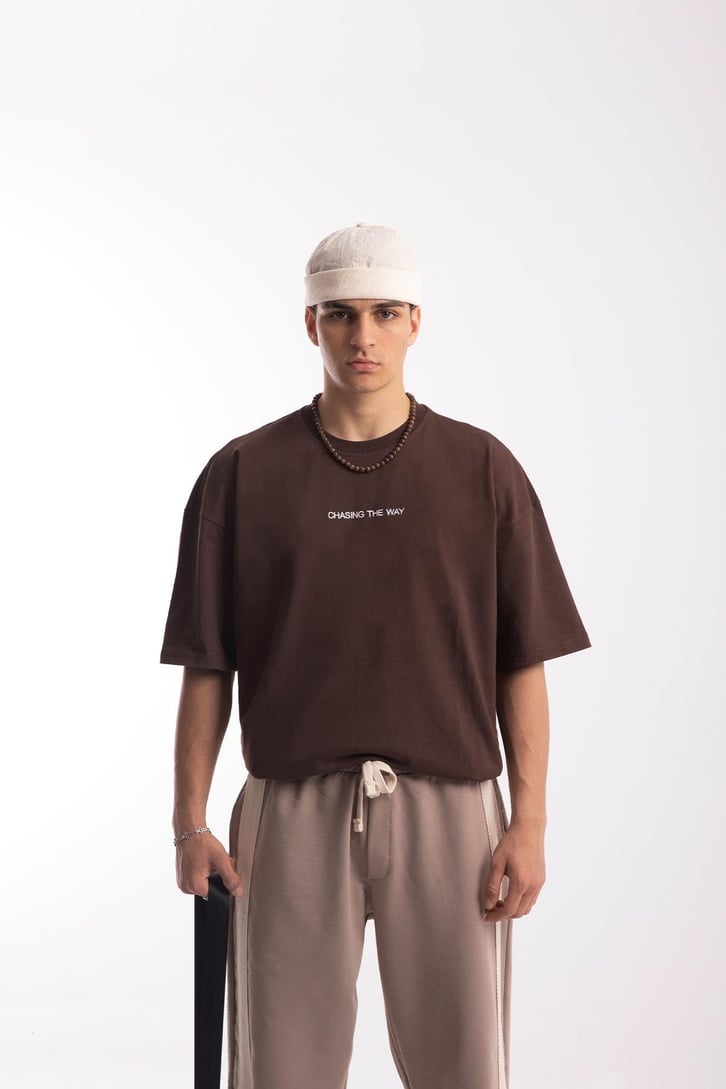 Chasing The Way Nakışlı Oversize Tshirt