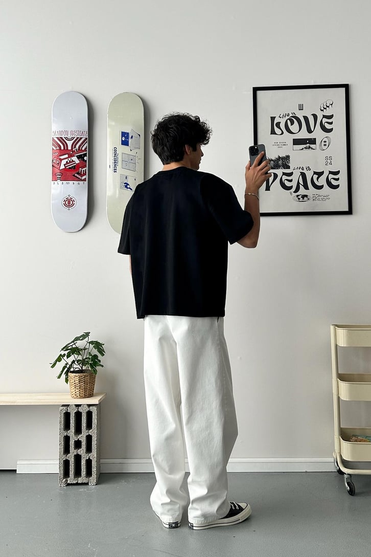 Cheers Bro Baskılı Oversize Tişört