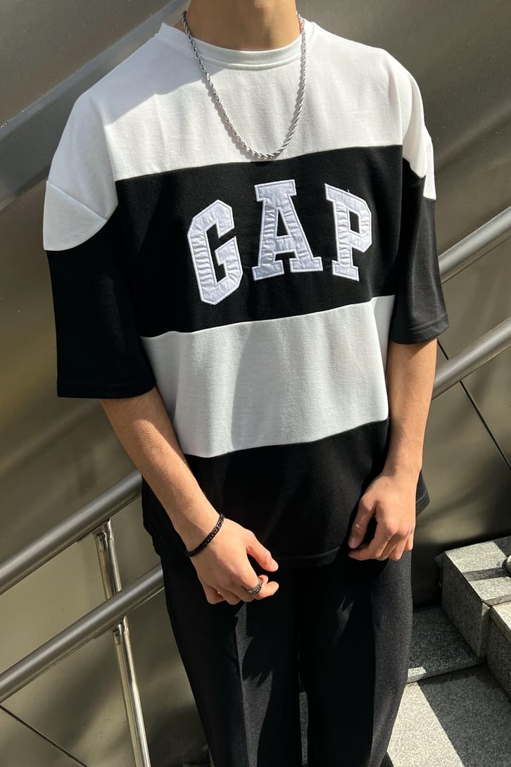 Chest Logo Nakışlı Oversize Tshirt