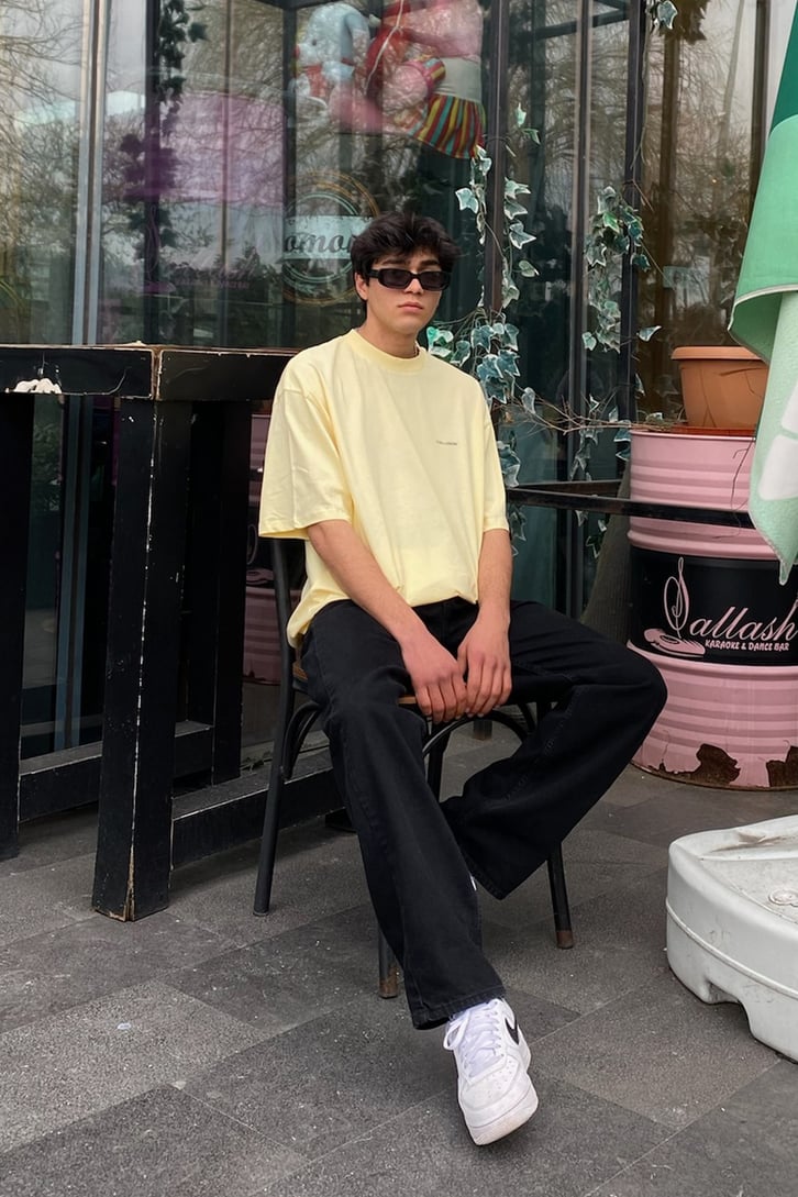 Chest Logo Oversize Basic Tee