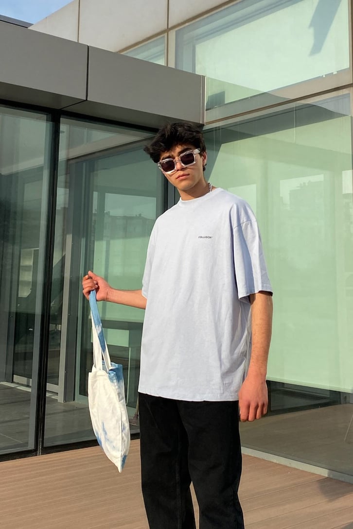Chest Logo Oversize Basic Tee