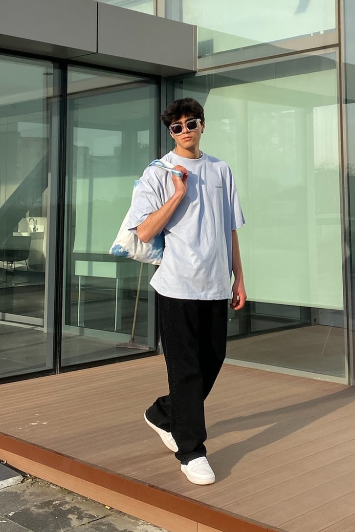 Chest Logo Oversize Basic Tee