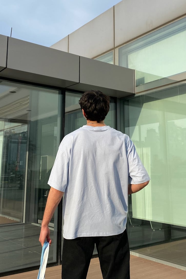 Chest Logo Oversize Basic Tee