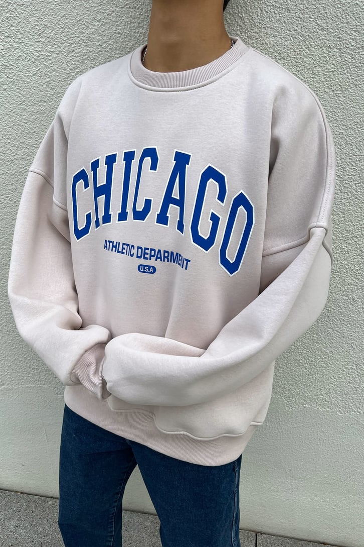 Chicago Baskılı Sweatshirt