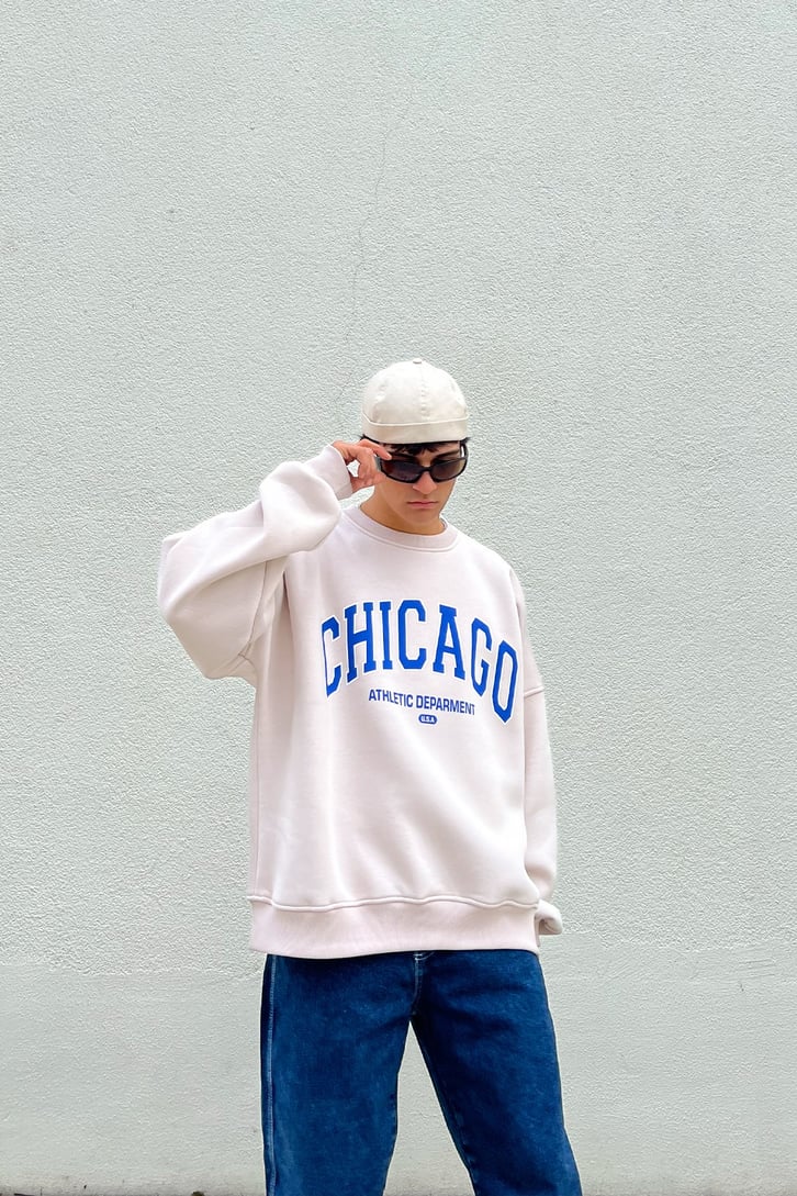 Chicago Baskılı Sweatshirt