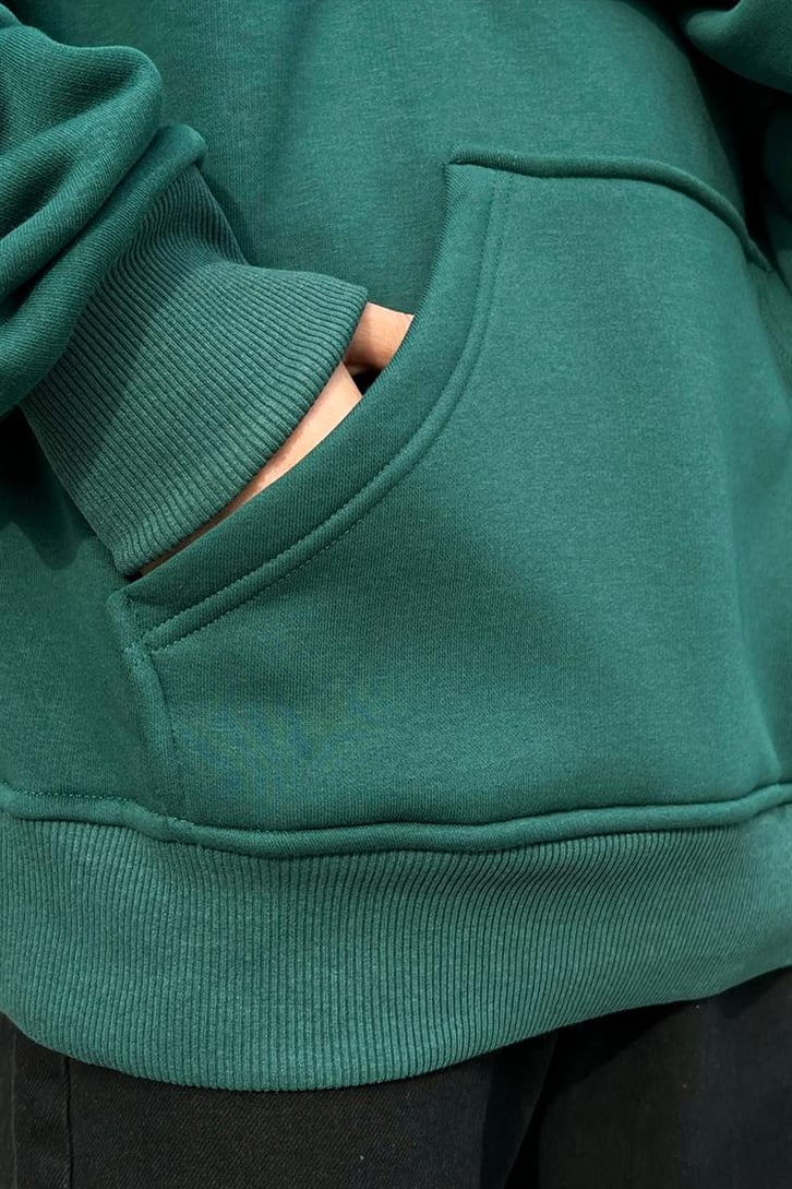 Choose Sırt Baskılı Yeşil Oversize Hoodie