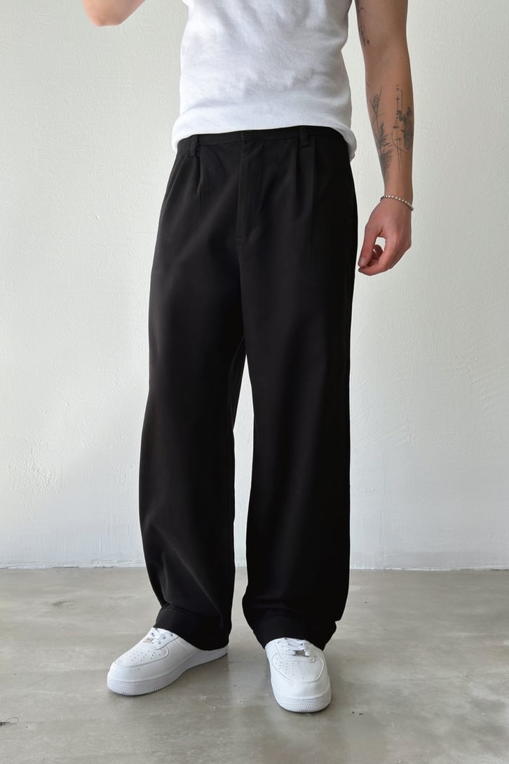 Çift Pileli Boyfriend Pantolon