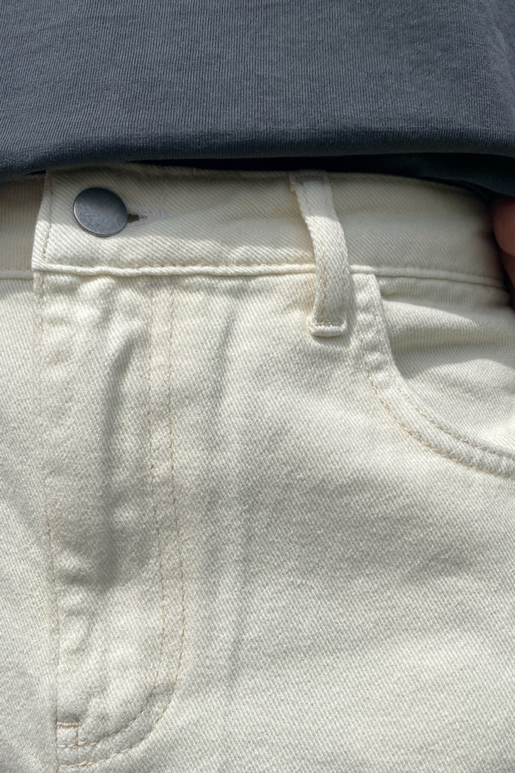 Çift Yırtık Detaylı Baggy Jean
