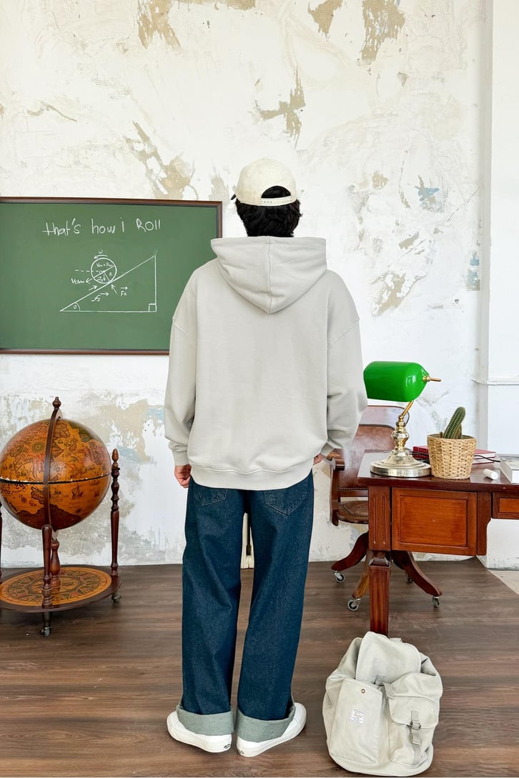 Çift Zip Basic Oversize Hoodie
