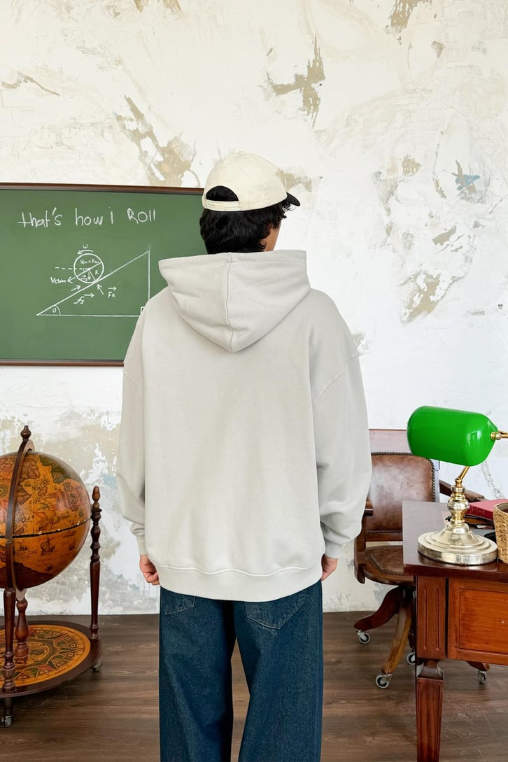 Çift Zip Basic Oversize Hoodie