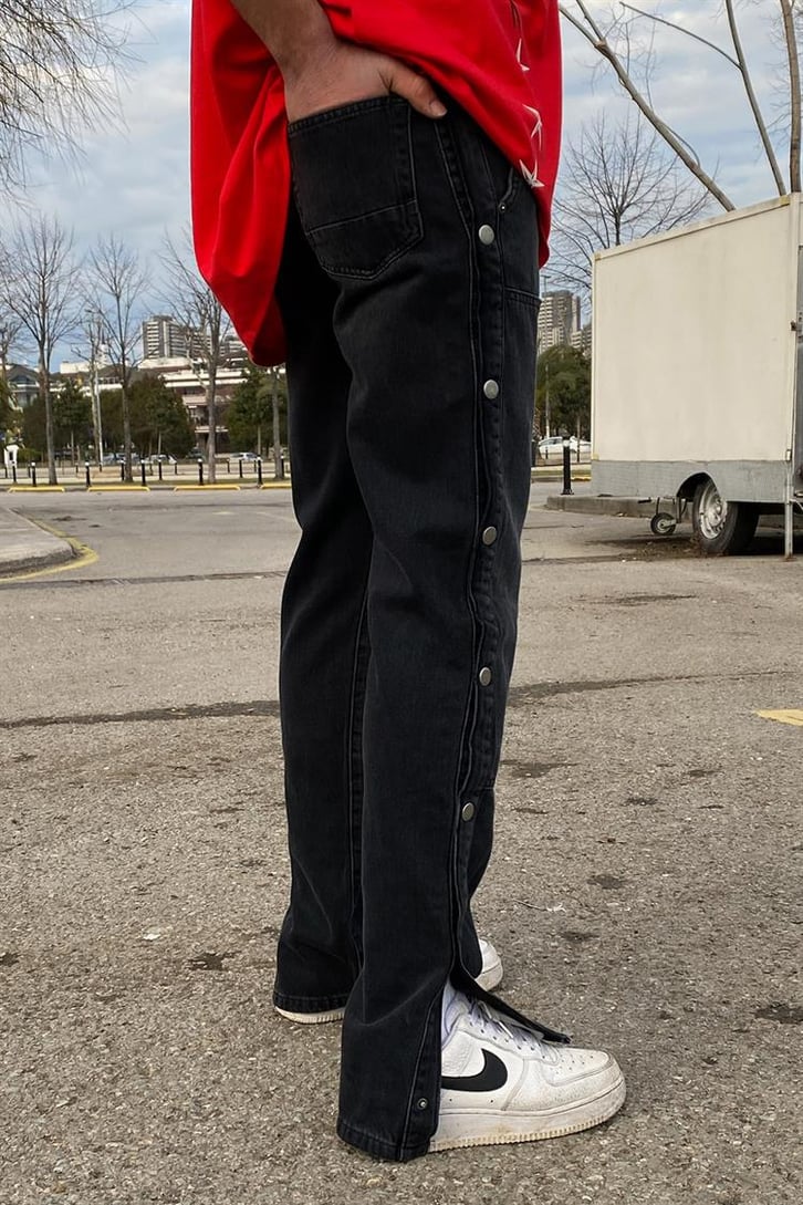 Çıt Çıt Detay Patchwork Premium Losse Fit Jean