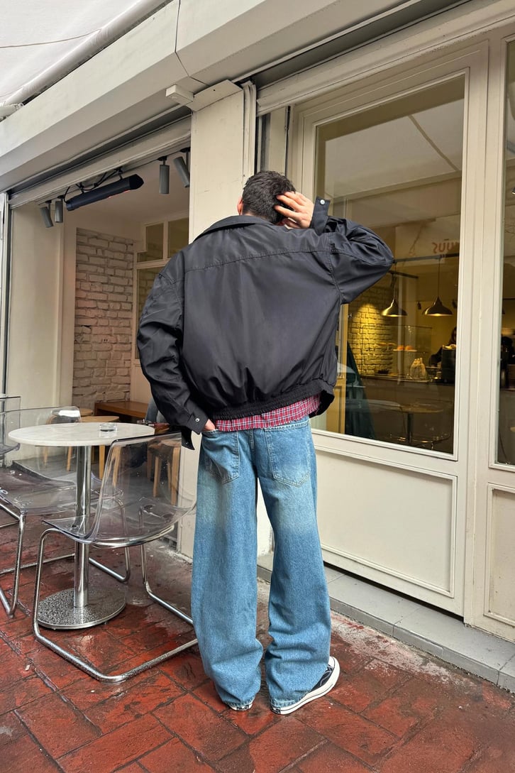Çıt Çıt Düğmeli Bomber Yağmurluk