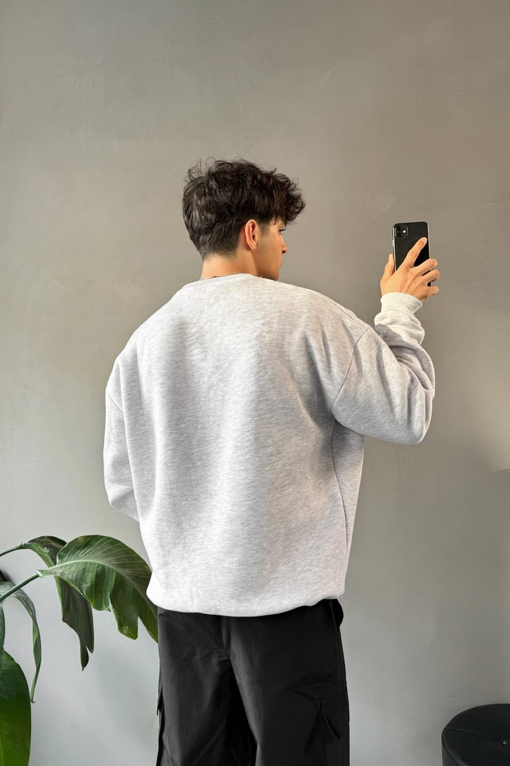 City Of Forks Nakışlı Bisiklet Yaka Sweatshirt