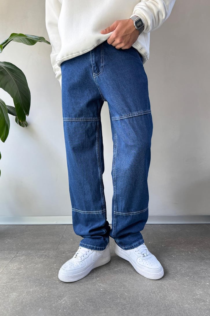Çizgi Detaylı Regular Jean