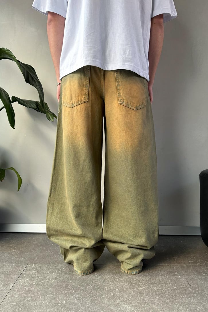 Çizgili Baggy Jean