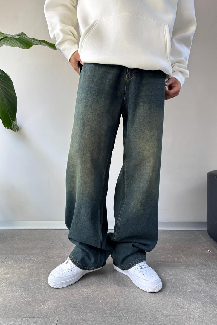 Çizgili Baggy Jean