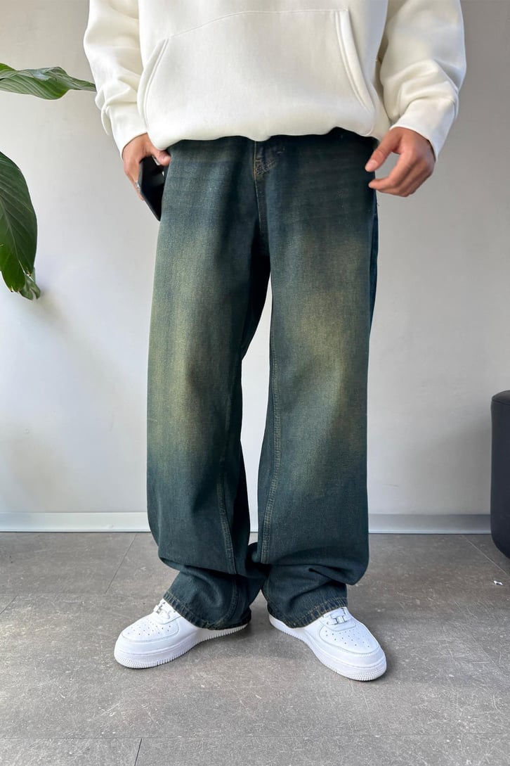 Çizgili Baggy Jean