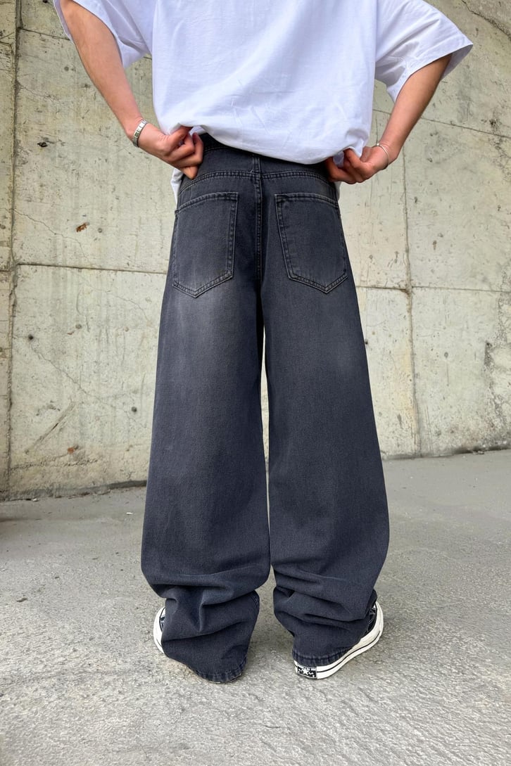 Çizgili Baggy Jean