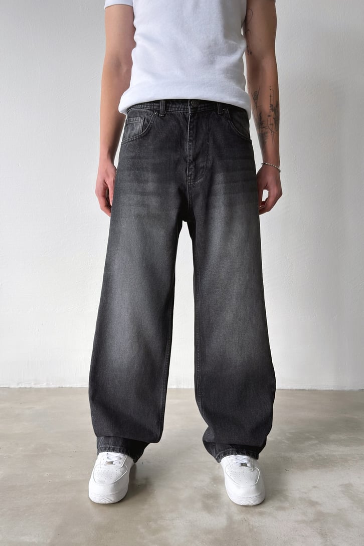 Çizgili Baggy Jean