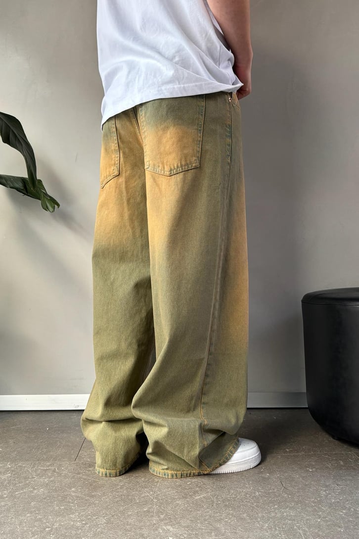Çizgili Baggy Jean