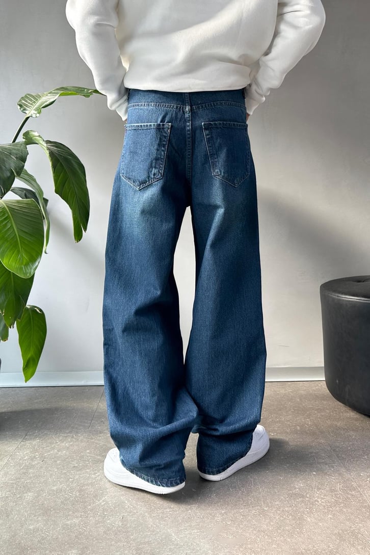 Çizgili Baggy Jean