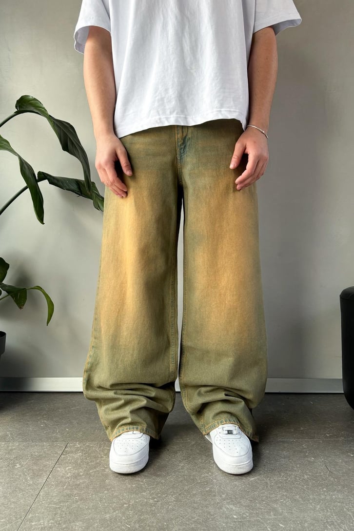 Çizgili Baggy Jean