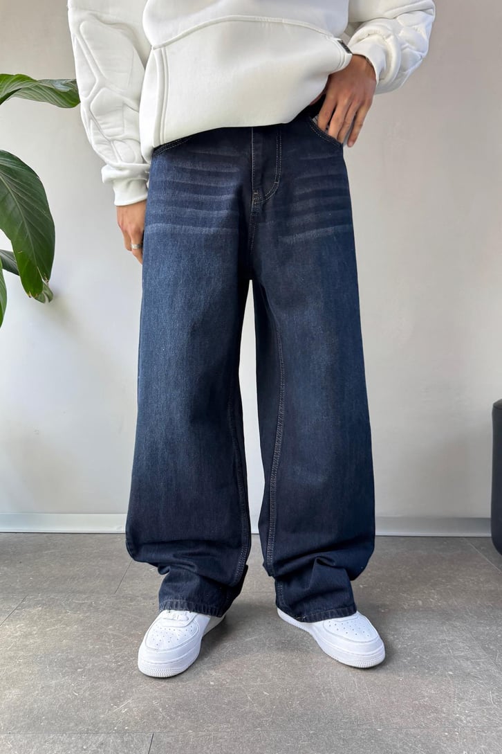 Çizgili Baggy Jean