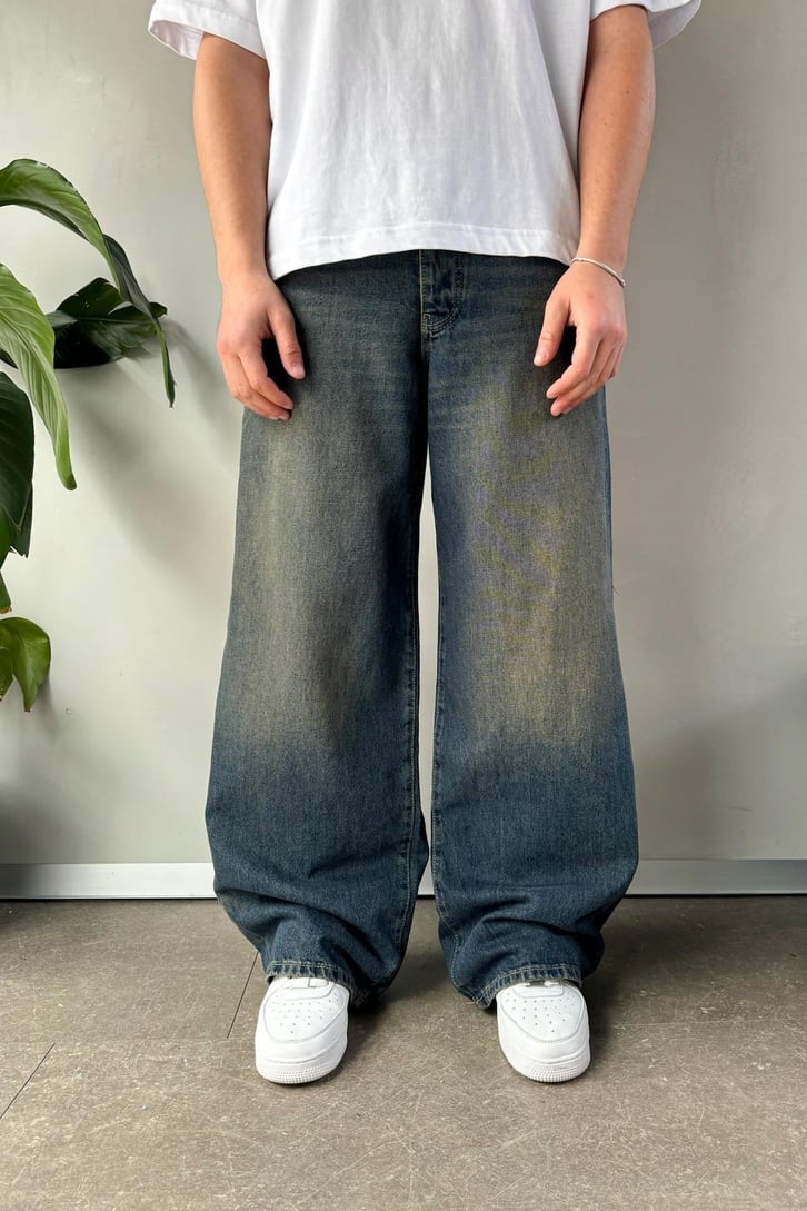 Çizgili Baggy Jean