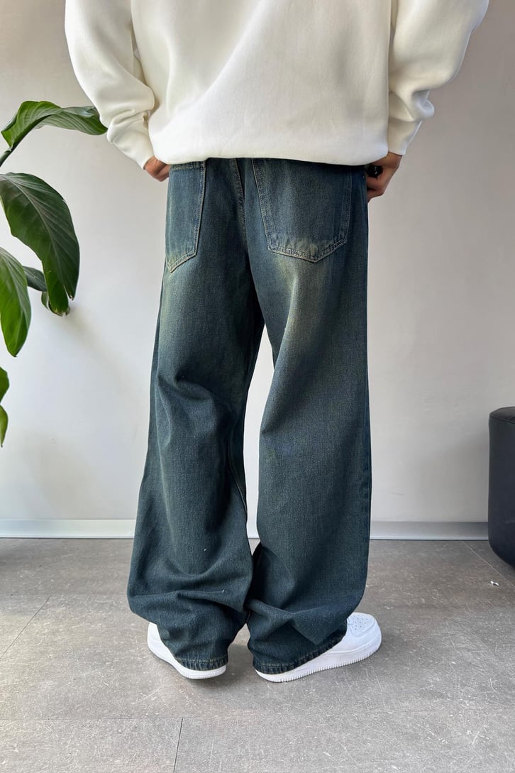 Çizgili Baggy Jean
