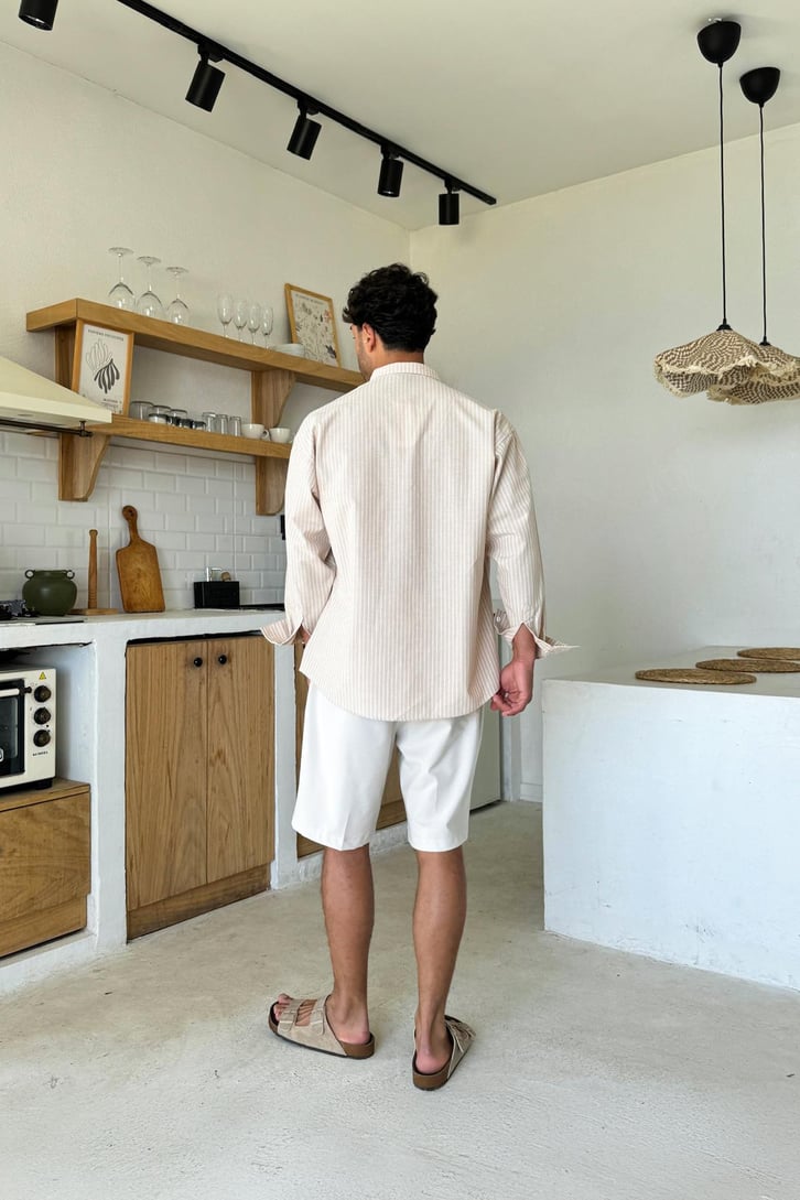 Çizgili Oversize Gömlek
