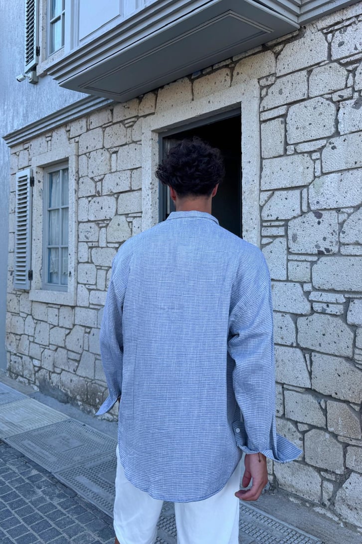 Çizgili Oversize Gömlek