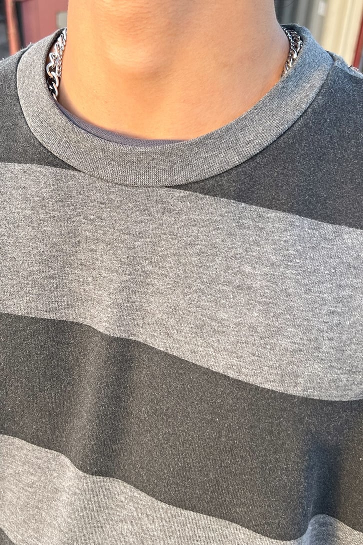 Çizgili Oversize Sweatshirt