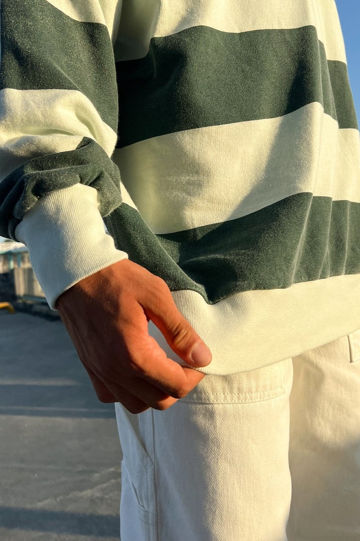 Çizgili Oversize Sweatshirt