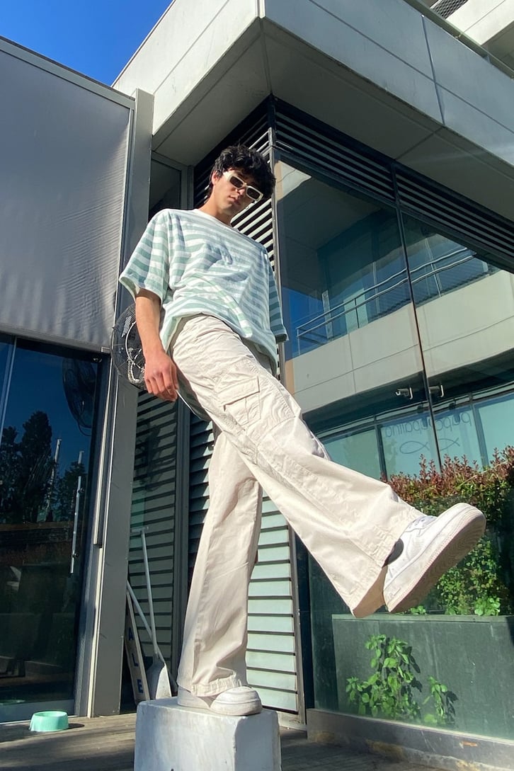 Çizgili Oversize Tshirt