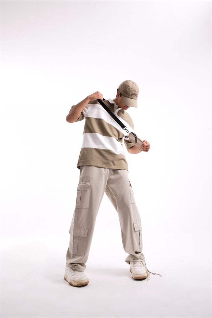 Çizgili  Polo Yaka Tshirt