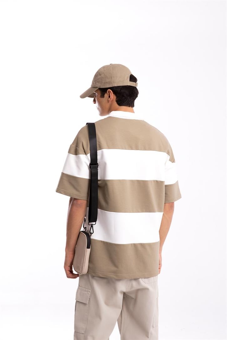 Çizgili  Polo Yaka Tshirt
