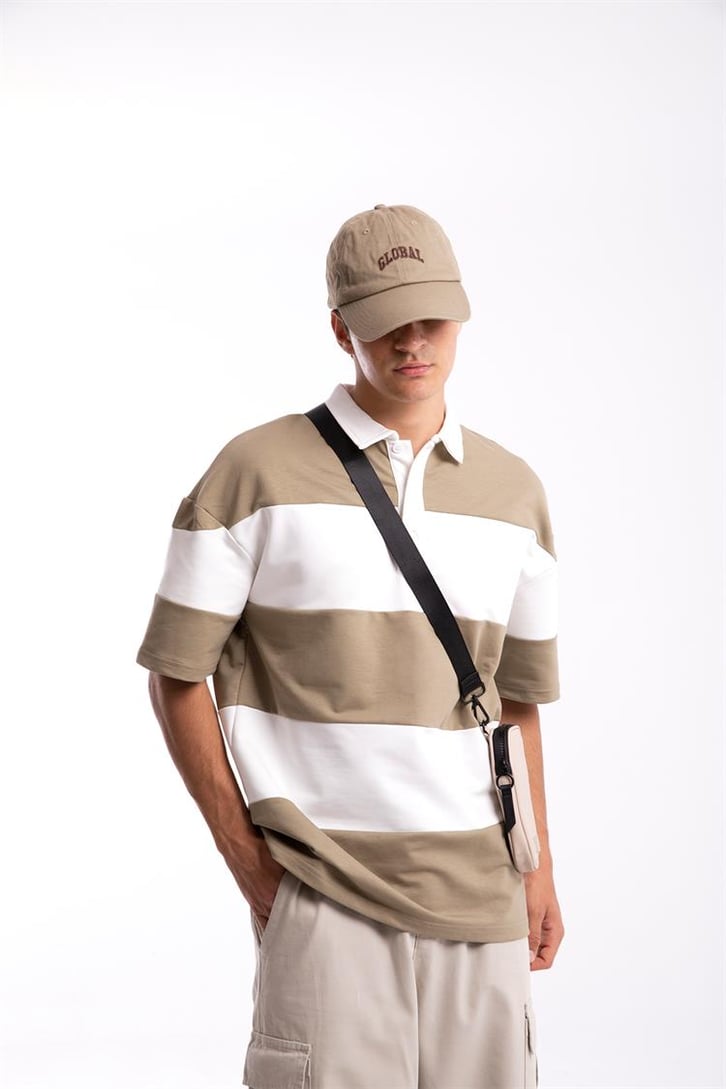 Çizgili  Polo Yaka Tshirt