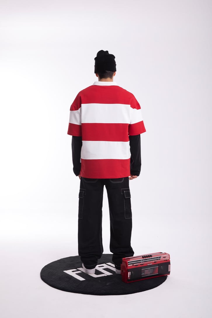 Çizgili  Polo Yaka Tshirt